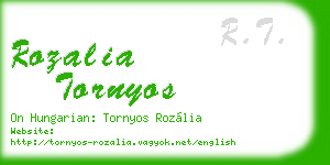 rozalia tornyos business card